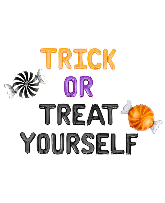 Trick Or Treat Yourself Letter Balloon Kit