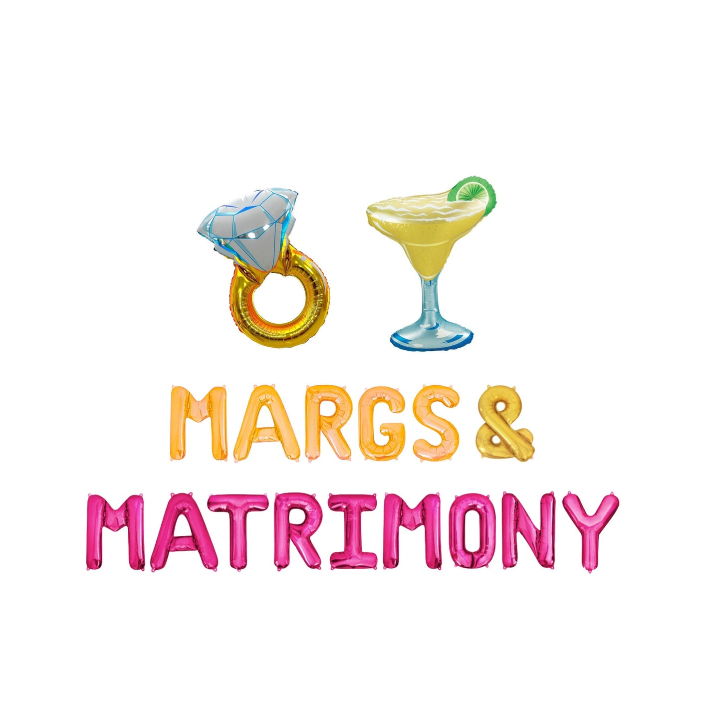 Margs & Matrimony Letter Balloon Kit