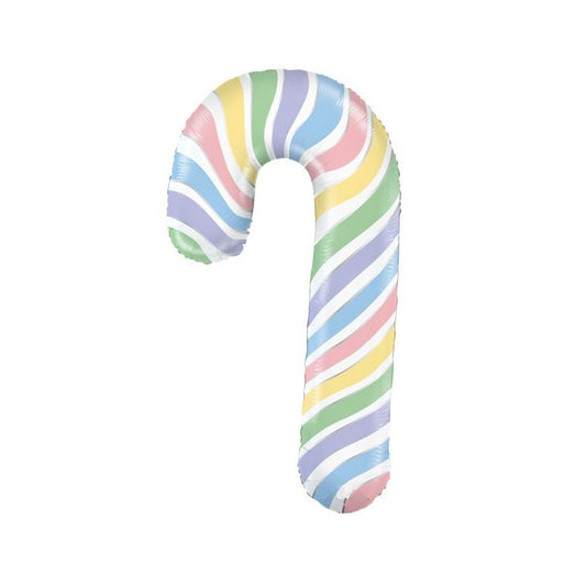 Jumbo Pastel Multi-Color Candy Cane Balloon