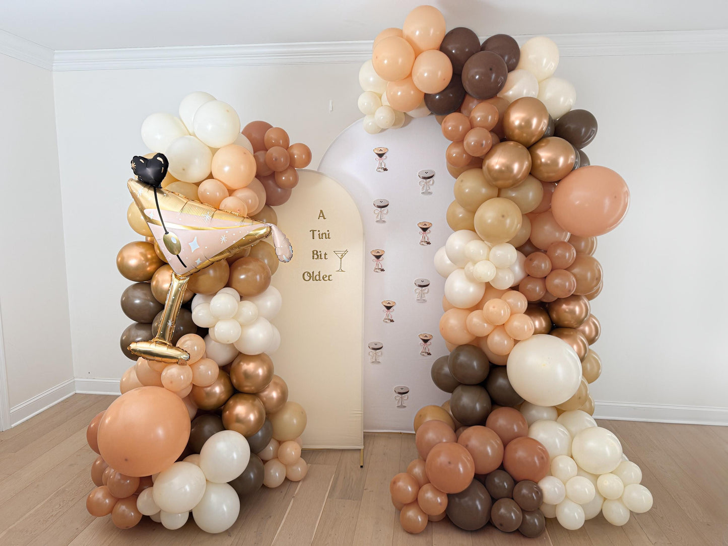 A Tini Bit Older Martini Espresso Balloon Garland Kit