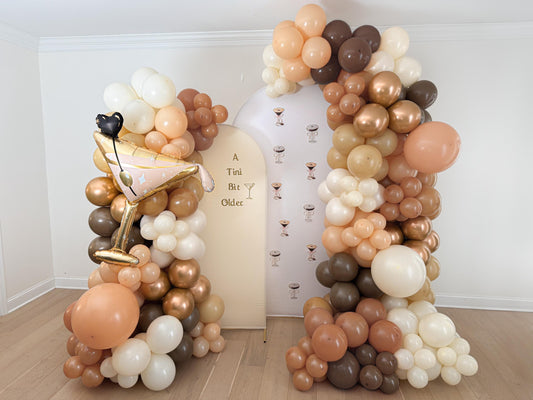 A Tini Bit Older Martini Espresso Balloon Garland Kit