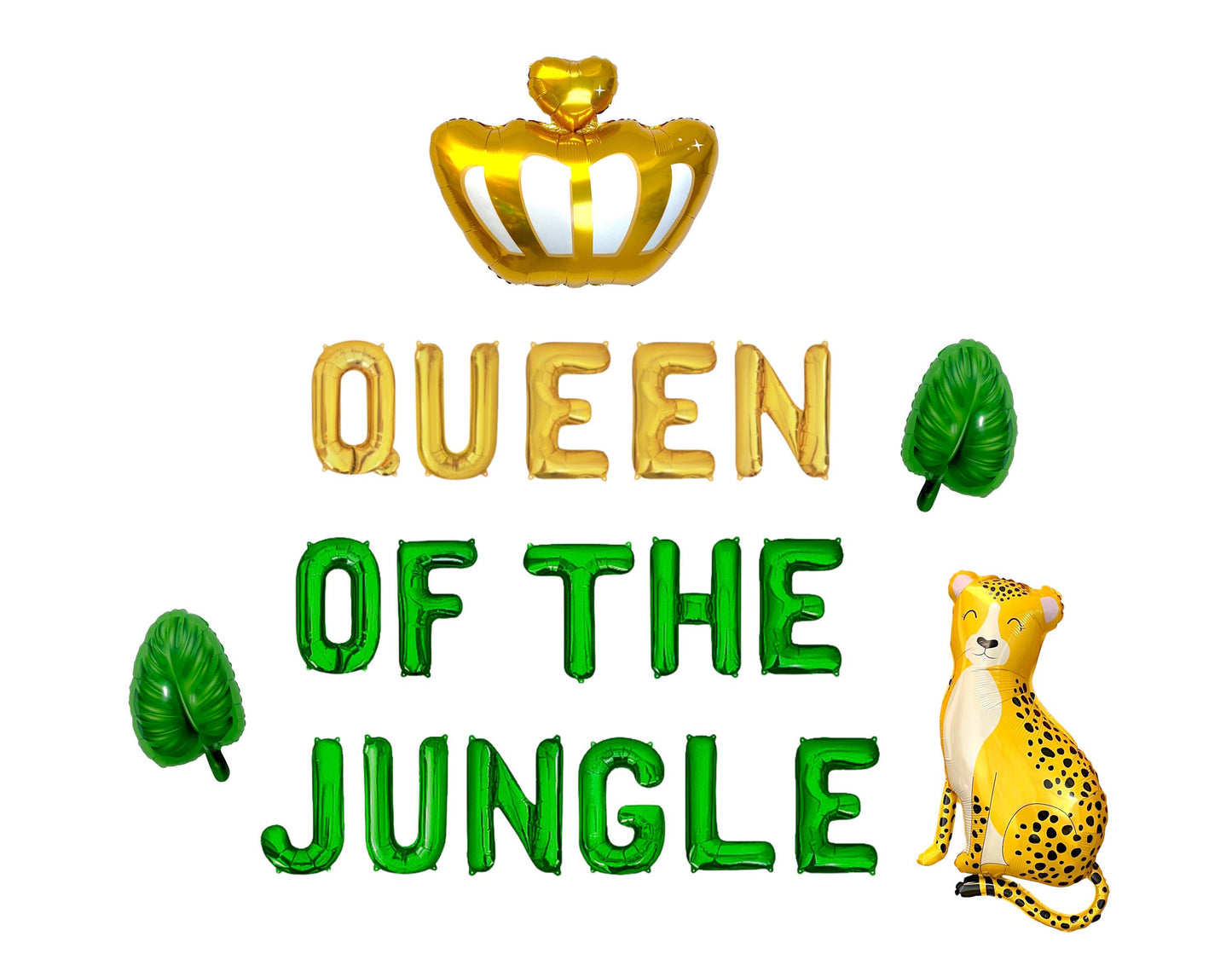 Queen Of The Jungle Letter Balloon Kit