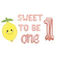 Sweet To Be One Lemon Letter Balloon Kit