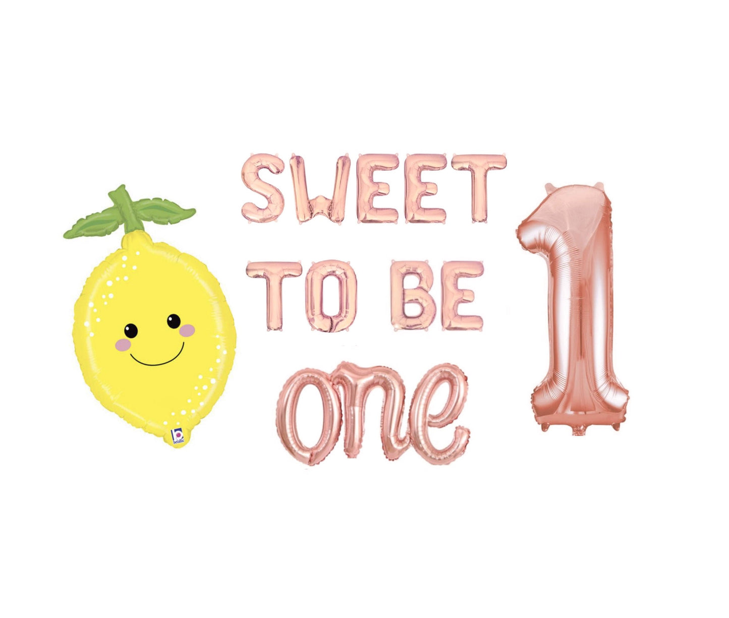 Sweet To Be One Lemon Letter Balloon Kit