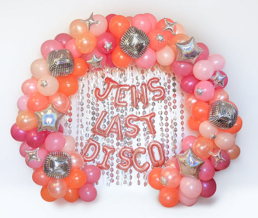 Peach & Pink Accents Last Disco Balloon Garland Kit