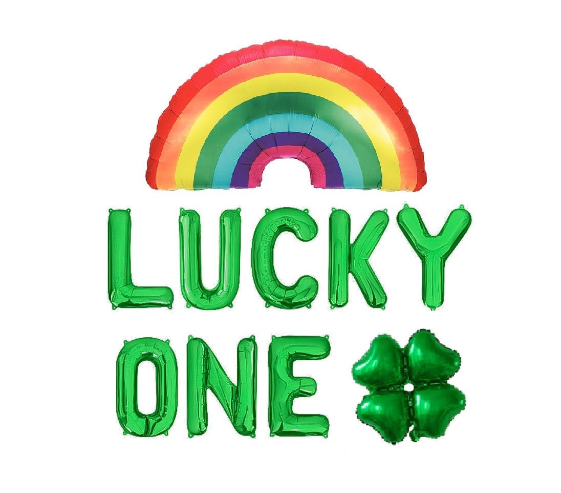 Lucky One With Shamrock Rainbow Letter Balloon Kit