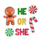 He Or She Christmas Gender Reveal Letter Balloon Kit