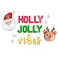 Holly Jolly Vibes Christmas Letter Balloon Kit