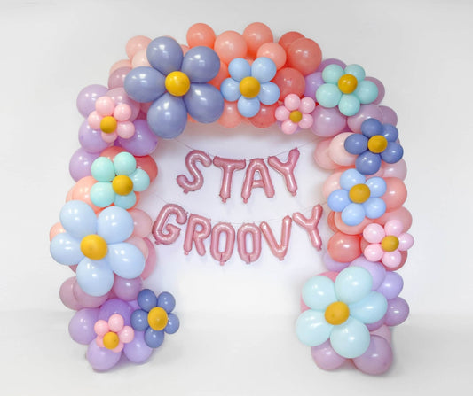 Stay Groovy Pastel Blues Balloon Garland Kit