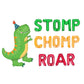 Stomp Chomp Roar Green Orange Red Letter Balloon Kit