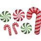 Candy Canes and Swirly Candies Christmas Themed Balloons