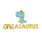 Gold Oneasaurus Dino Letter Balloon Kit