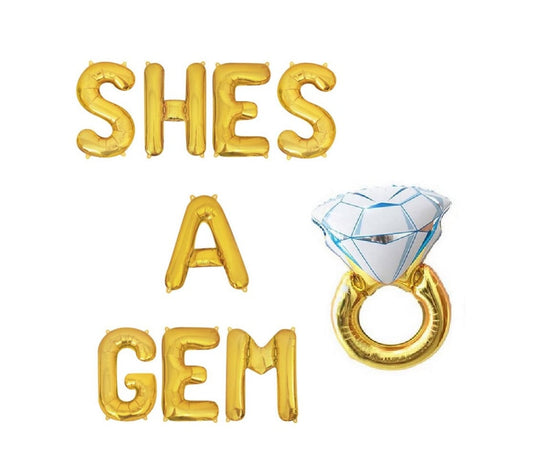 Shes A Gem Engagement Letter Balloon Kit