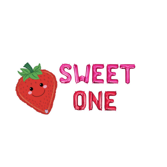 Sweet One Strawberry Letter Balloon Kit