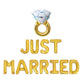 Just Married Wedding Letter Balloons Kit