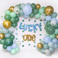 Green&Blue Accents Lucky One Balloon Garland Kit