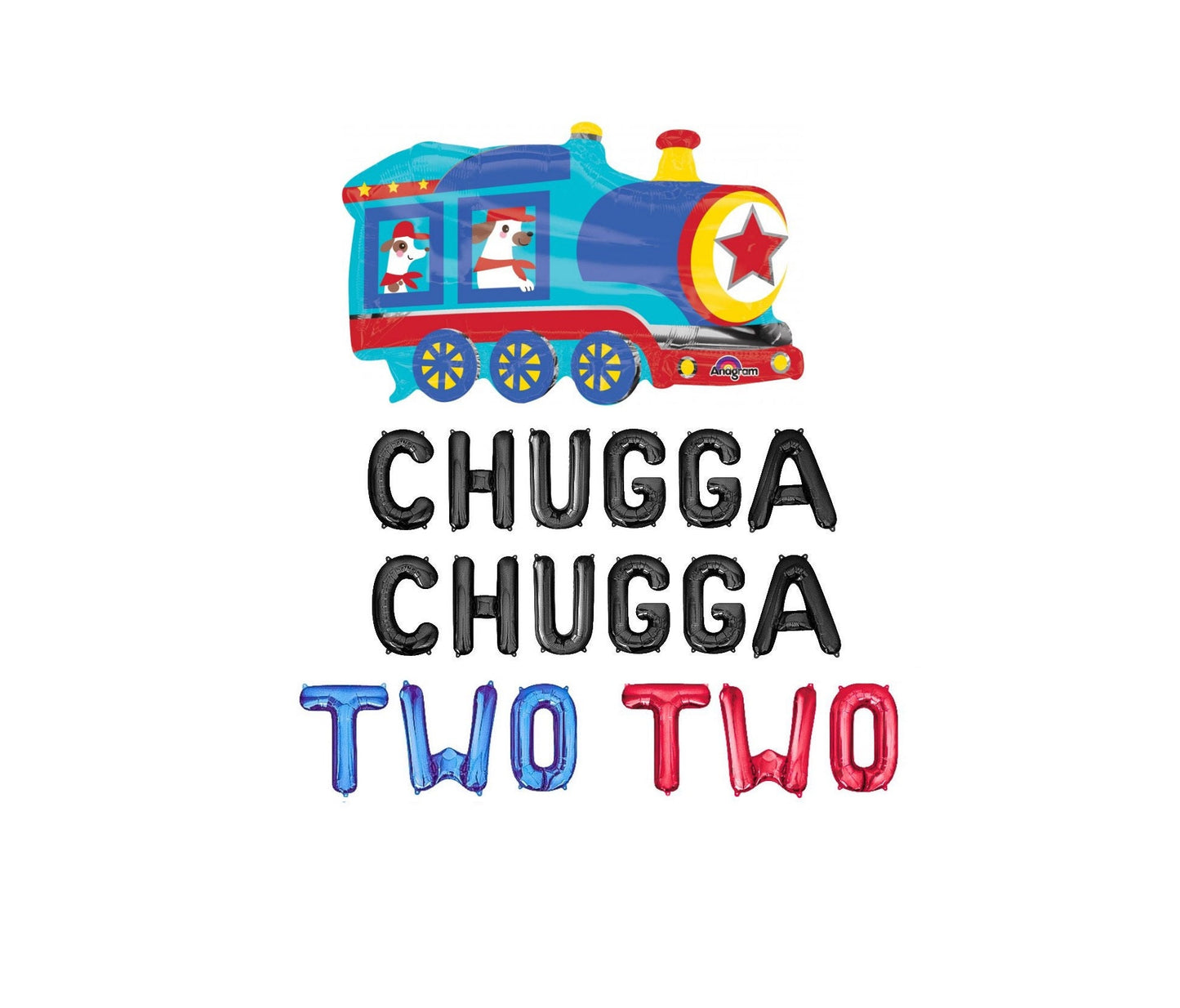 Chugga Chugga Two Two Train Letter Balloon Kit