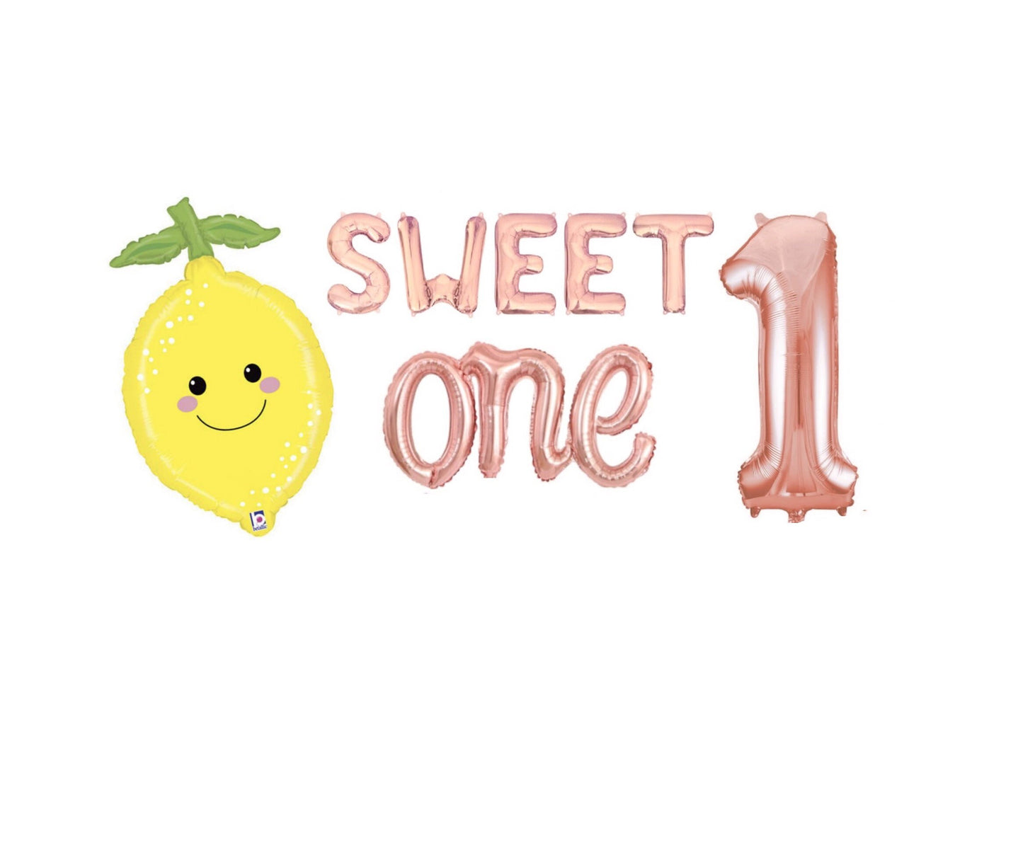 Sweet One Lemon Themed Letter Balloon Kit