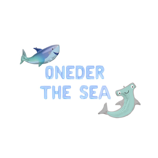 ONEder The Sea Baby Blue Letter Balloon Kit