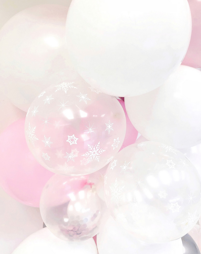 Pink Winter Onederland Balloon Garland Kit