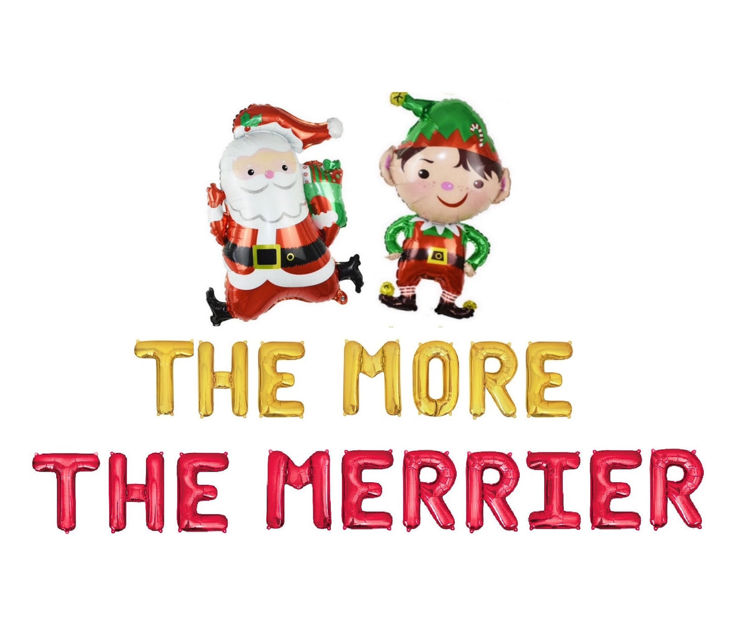 The More The Merrier Christmas Letter Balloon Kit