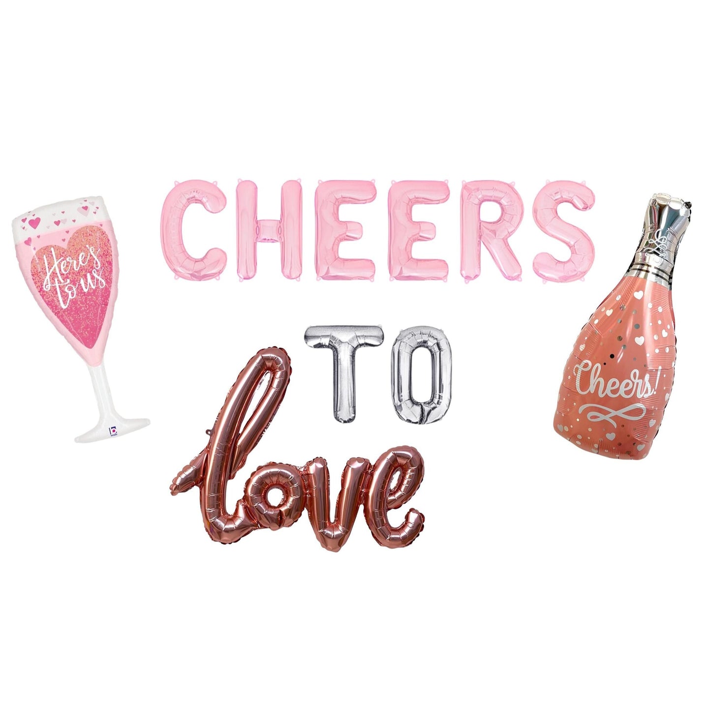 Cheers To Love Letter Balloon Kit