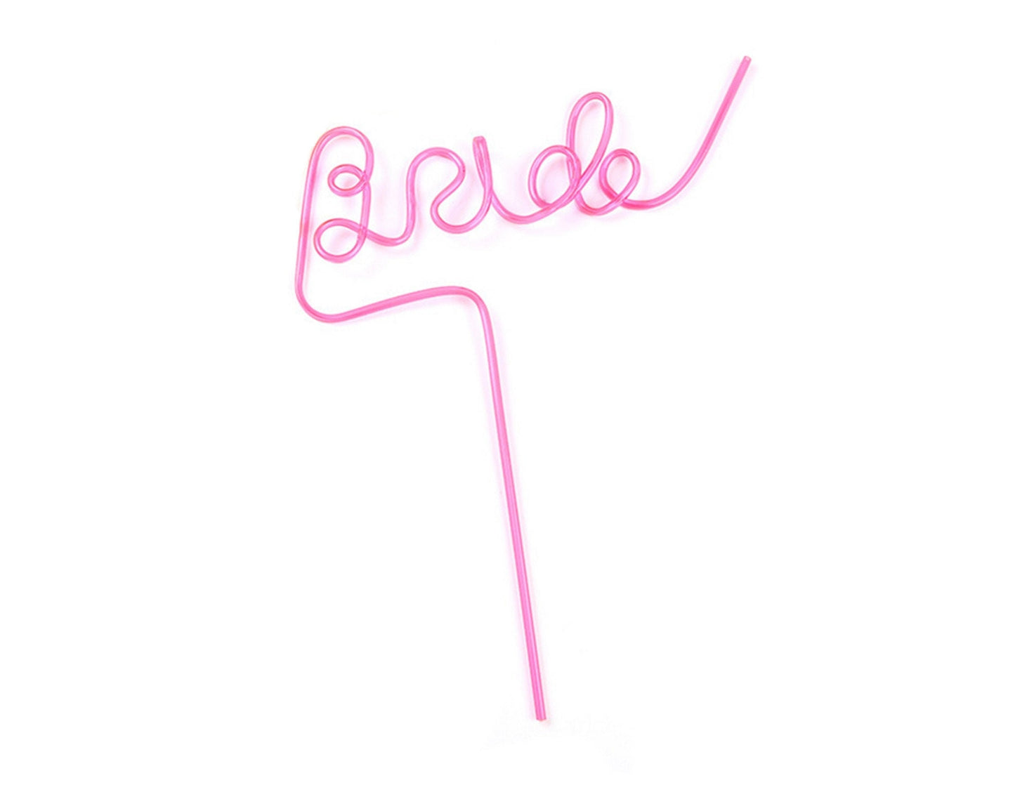 Pink Bride Party Straw