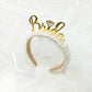 Gold Bride Headband Veil