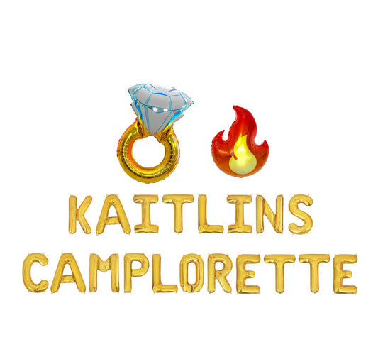 Camplorette Custom Name Letter Balloon Kit