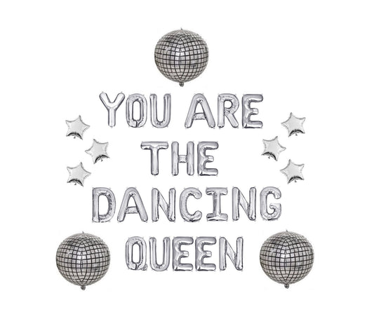 You Are The Dancing Queen Disco Themed Letter Balloon Kit