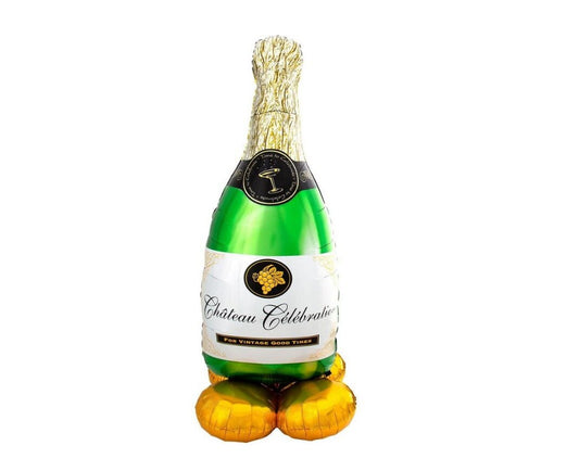 3D Standing Champagne Bottle