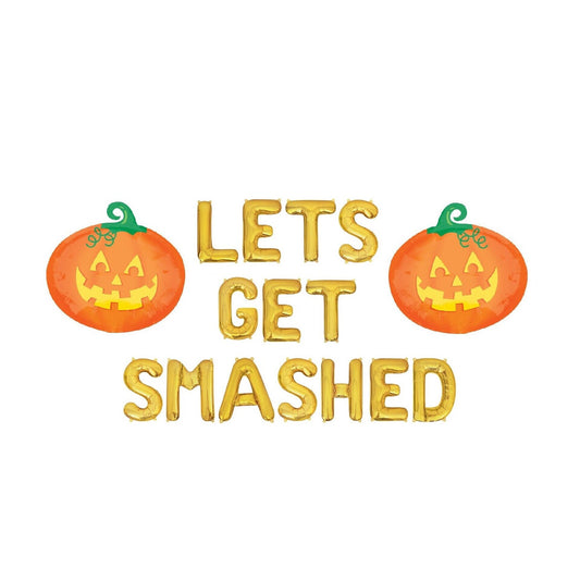 Lets Get Smashed Halloween Letter Balloon Kit