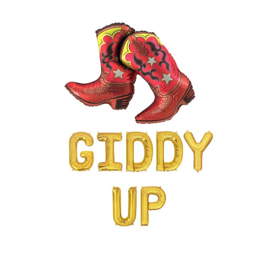 Giddy Up Western Themed Letter Balloon Kit