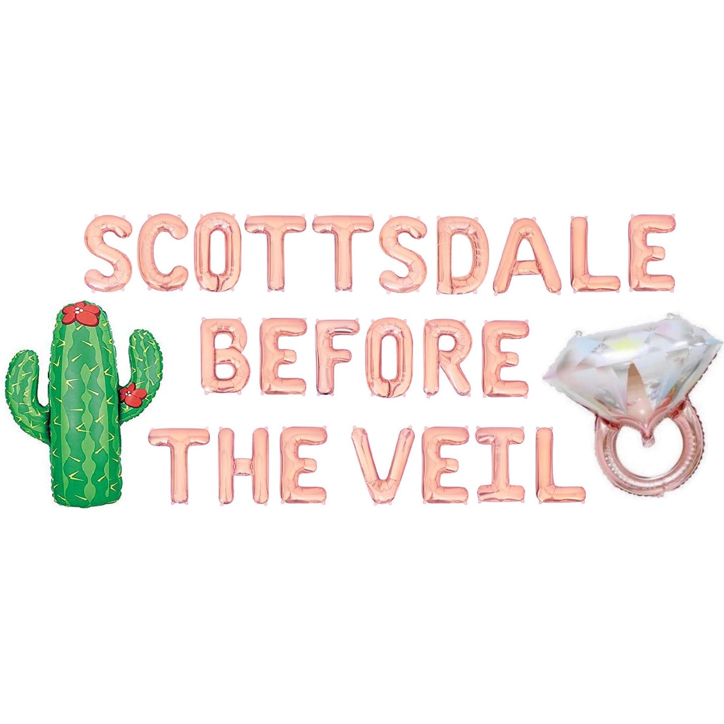 Scottsdale Before The Veil (Rose) Letter Balloon Kit