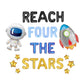 Reach Four The Stars 4th Birthday Letter Balloon Kit