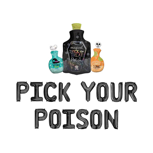 Pick Your Poison Letter Balloon Kit