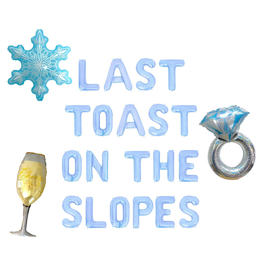 Last Toast On The Slopes Letter Balloon Kit