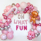 Pinks & Silver Oh What Fun Christmas Balloon Garland Kit