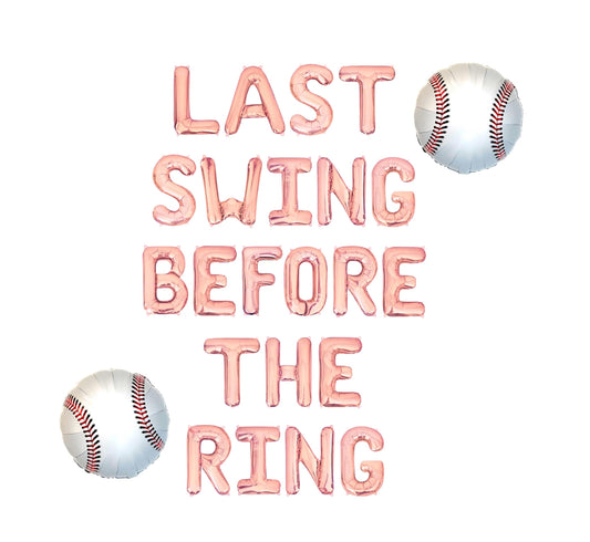 Last Swing Before The Ring Letter Balloon Kit