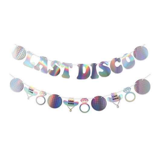 Last Disco Iridescent Bachelorette Themed Banner