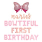 Bowtiful First Birthday Custom Name Letter Balloon Kit