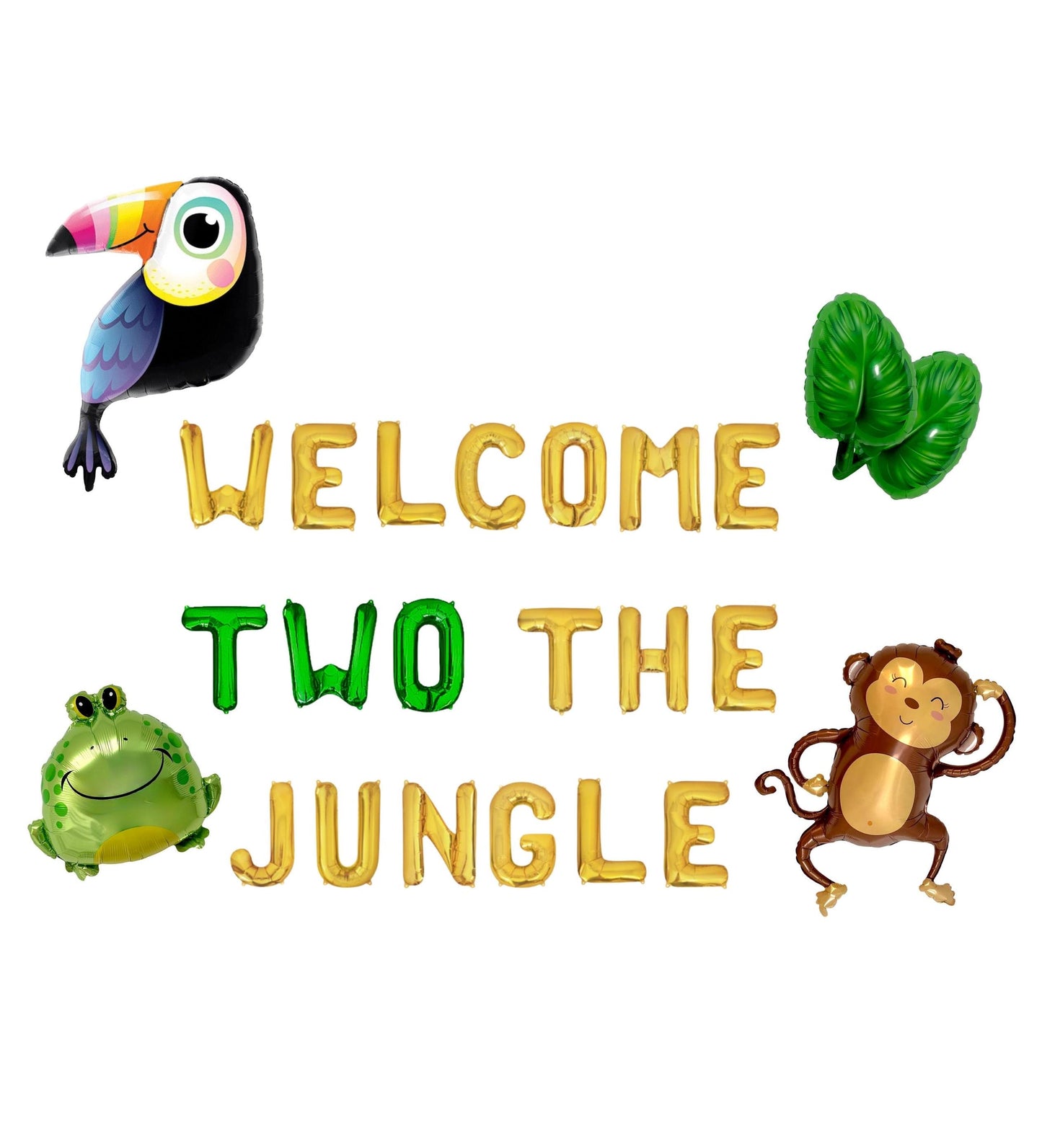 Welcome Two The Jungle Letter Balloon Kit