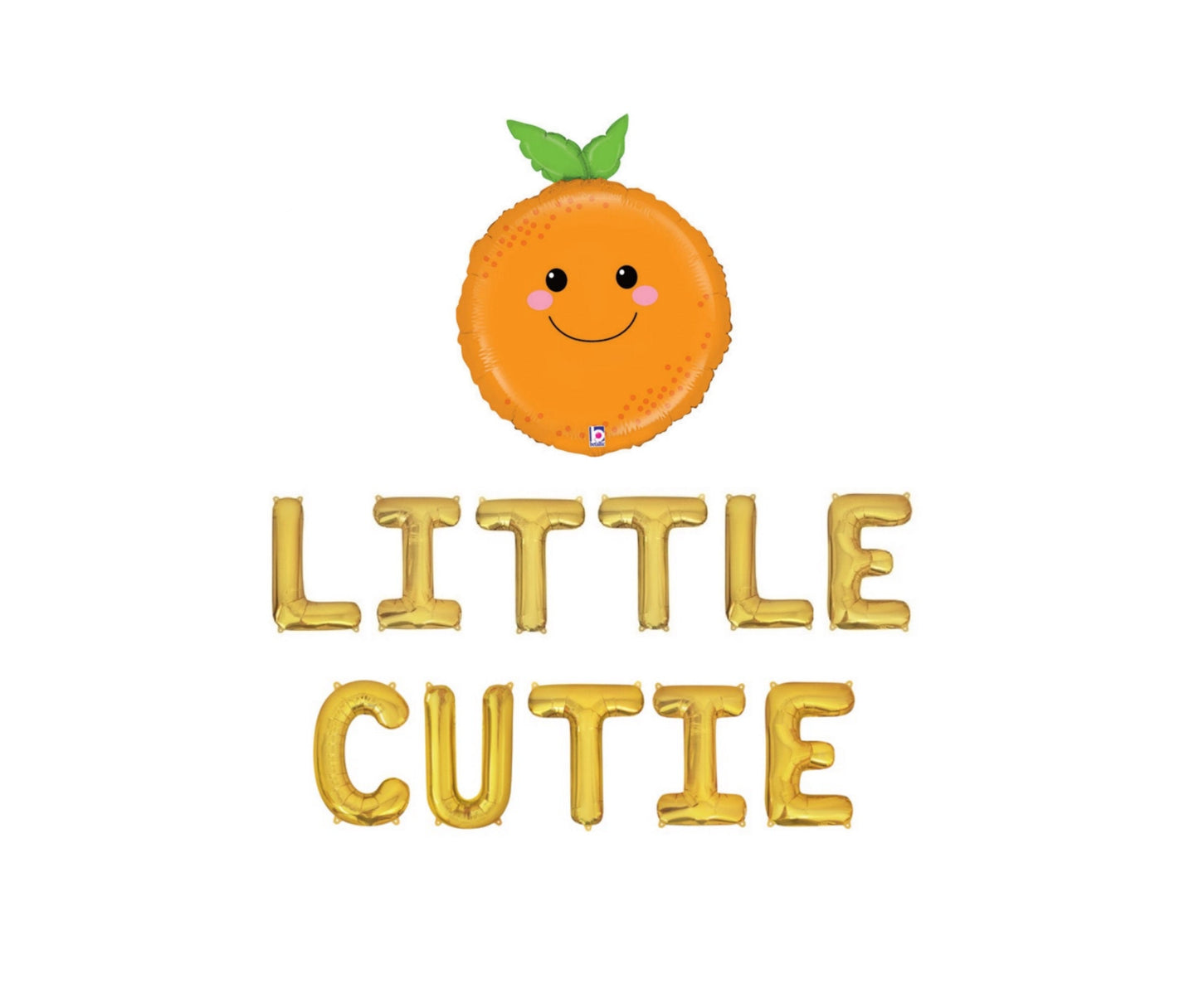 Little Cutie Orange Letter Balloon Kit