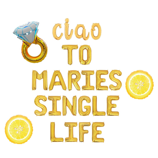 Ciao To Custom Name Single Life Letter Balloon Kit