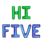 Hi Five 5th Birthday Letter Balloon Kit