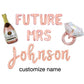 Future Mrs Custom Name Rose Letter Balloon Kit