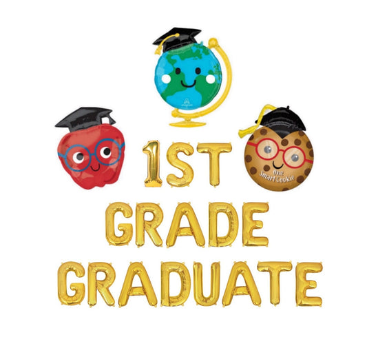 1st Grade Graduate Graduation Themed Balloon Kit