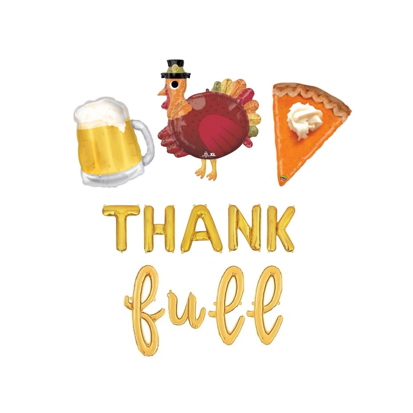 Thank Full Thanksgiving Themed Letter Balloon Kit