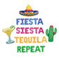 Fiesta Siesta Tequila Repeat Fiesta Themed Letter Balloon Kit