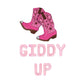 Giddy Up Baby Pink Western Themed Letter Balloon Kit